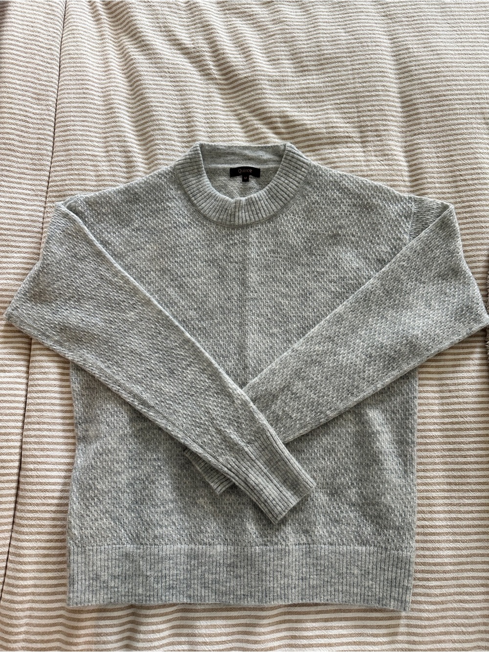 Quince Baby Alpaca Wool diamond stitch sweater